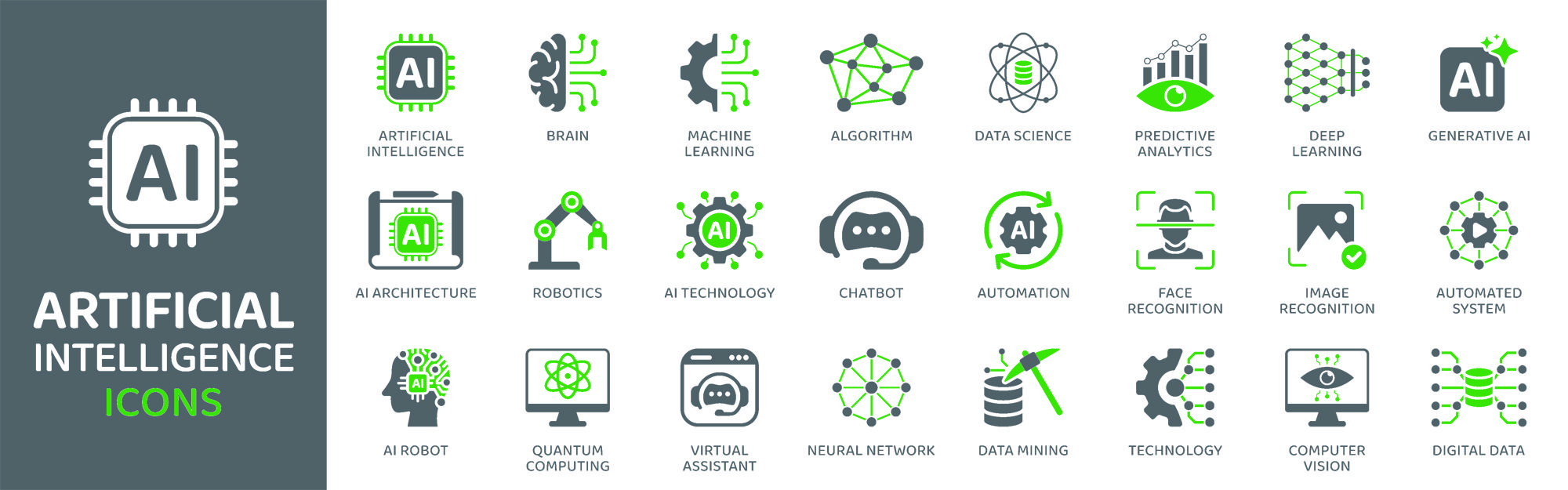 Artificial-Intelligence - Icons / Künstliche Intelligenz